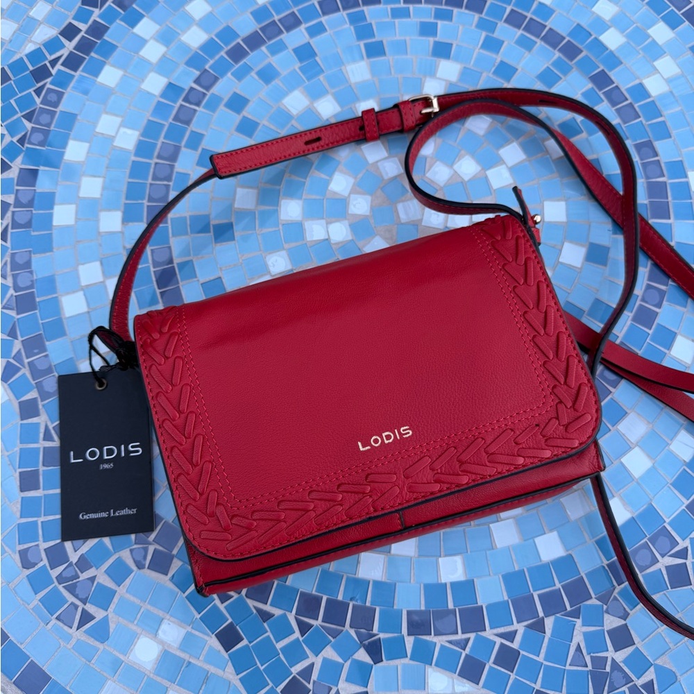 Lodis Harper crossbody leather clutch wristlet - Picture 2 of 8